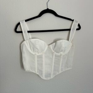 White corset top
